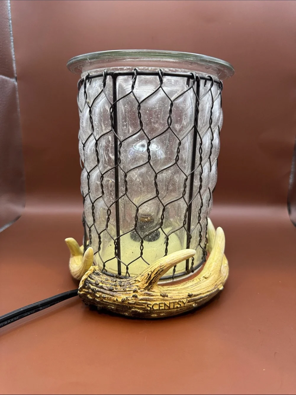 Scentsy Antler Lodge Warmer, Used in Box
